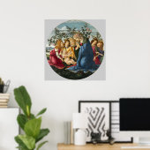 マドンナは子供を5天使ボッティチェリで迎える ポスター (ホームオフィス)