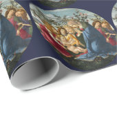 マドンナは子供を5天使ボッティチェリで迎える ラッピングペーパー (ロールコーナー)