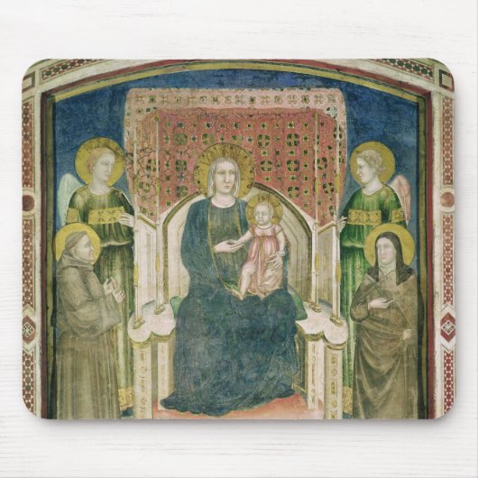 マドンナはAssisiのSt Francisと即位しました マウスパッド (正面)