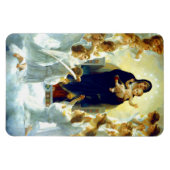 マドンナはW・ブーゲロー著。ファインアートクリスマスプレゼント マグネット (横)