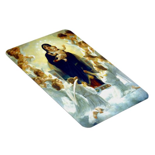 マドンナはW・ブーゲロー著。ファインアートクリスマスプレゼント マグネット (右側)