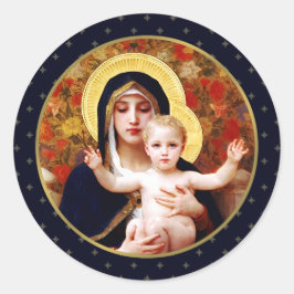 マドンナはW・ブーゲロー著。ファインアート ラウンドシール