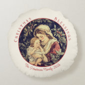 マドンナチャイルドヴィンテージクリスマス ラウンドクッション (裏面)