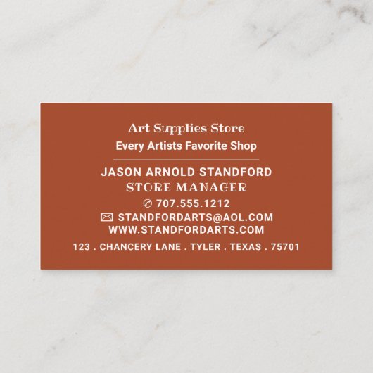 マドンナバイエドヴァードムンチ美術品店 名刺 (裏面)