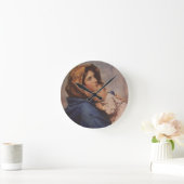 マドンナヴァージンマザーメアリーと眠るイエス ラウンド壁時計 (ホーム)