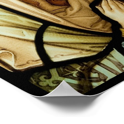 マドンナ祈りの言葉ステンドグラス ポスター (角)