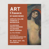 マドンナ1894版Edvard Munch著、アートクラス チラシ (正面)