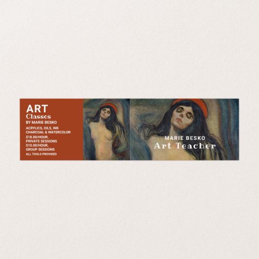 マドンナ1894 Version By Edvard Munch, Art先生 名刺 (外部フラット)