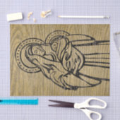 マドンナ·アンド·チャイルド·ウッ素朴ド·クリスチャン·デコパージュ 薄葉紙 (クラフト)