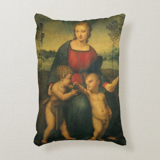 マドンナ・オブ・ゴールドフィンチbyラファエル・サンツィオ アクセントクッション (正面(垂直))