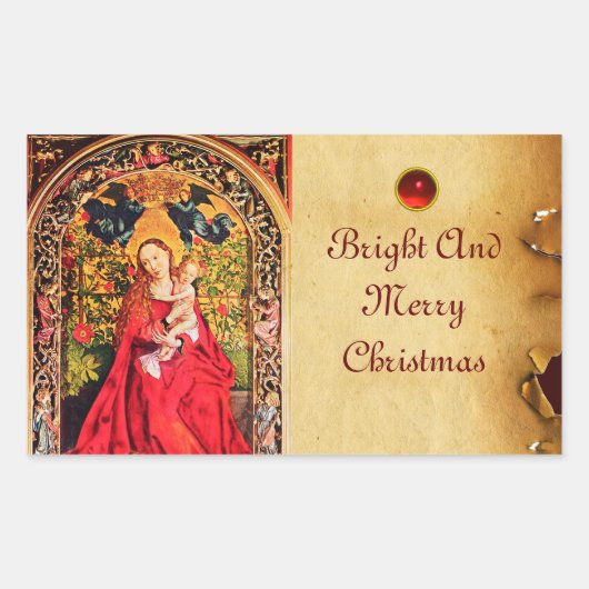 マドンナ・オブ・ザ・バラ・バウワー・パーチメント 長方形シール (正面)