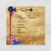 マドンナ・オブ・ザ・バラ・バウワー・フローラ・パーチメント スクエア名刺 (正面)