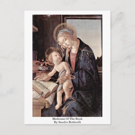 マドンナ・オブ・ザ・ブックby Sandro Botticelli ポストカード (正面)