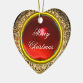 マドンナ・オブ・フィスタット/ルビージェムストーンハート セラミックオーナメント (左)