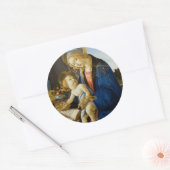 マドンナ・オブ・ブック（ボッティチェリ） ラウンドシール (封筒)