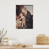 マドンナ・オブ・ブック – Botticelli - c1480 ポスター (キッチン)