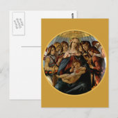 マドンナ・オブ・ポメグラネート – ボッティチェリ ポストカード (正面/裏面)