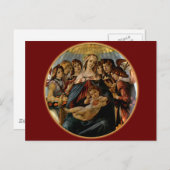 マドンナ・オブ・ポメグラネート – ボッティチェリ ポストカード (正面/裏面)