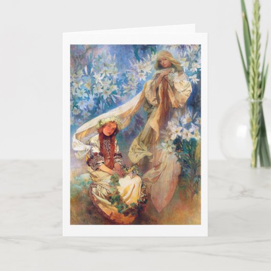 マドンナ・オブ・リリー、ミュシャ カード (正面)