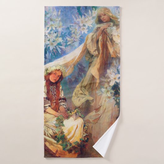マドンナ・オブ・リリー、ミュシャ バスタオル (バスタオル)