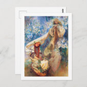 マドンナ・オブ・リリー、ミュシャ ポストカード (正面/裏面)