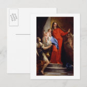 マドンナ・オブ・ロザリオ(油・オン・キャンバス) ポストカード (正面/裏面)