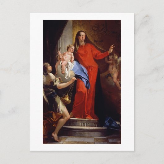 マドンナ・オブ・ロザリオ(油・オン・キャンバス) ポストカード (正面)