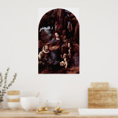 マドンナ・オブ・ロックスbyレオナルド・ダ・ヴィンチ ポスター (キッチン)