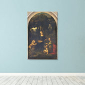 マドンナ・オブ・ロック, c.1478 キャンバスプリント (インサイチュ (ウッドフロア))