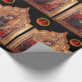 マドンナ・オブ・謙虚/レッド・ルビー・ジェムストーンクリスマス ラッピングペーパー (角)