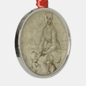 マドンナ、キリストと聖ヨハネのバプテストby Rapahel メタルオーナメント (右)
