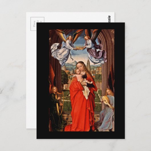 マドンナ・キリスト・チャイルド・アンド・エンジェルス ポストカード (正面/裏面)
