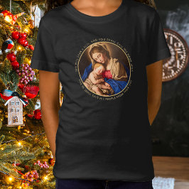 マドンナ&チャイルドクリスチャンクリスマスギフトfor girls tシャツ
