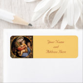 マドンナ&チャイルドクリスマス差出人住所ラベル ラベル (インサイチュ)