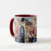 マドンナ&チャイルドツーエンジェルズボッティチェリファインアート マグカップ (正面左)