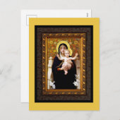マドンナ&チャイルドファインアートホリディハガキ シーズンポストカード (正面/裏面)