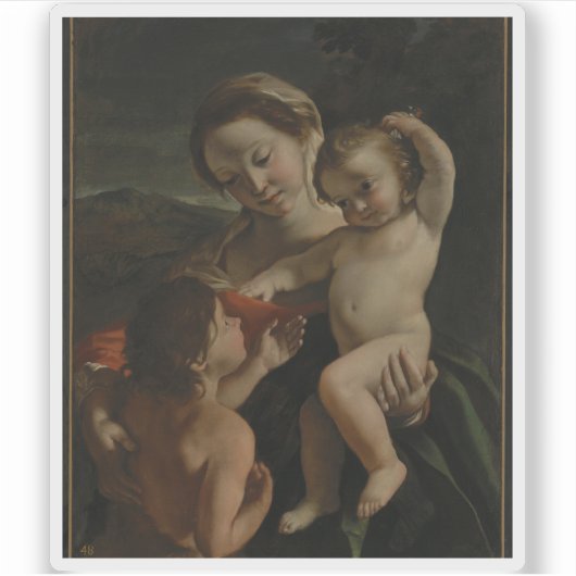 マドンナ&チャイルド乳児聖ヨハネとバプテスト シール (正面)