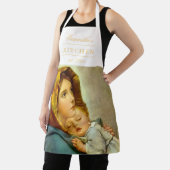 マドンナ&チャイルド伝統的宗教的クリスマス エプロン (インサイチュ)