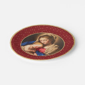 マドンナ&チャイルド伝統的宗教的クリスマス ペーパープレート (アングル)