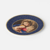 マドンナ&チャイルド伝統的宗教的クリスマス ペーパープレート (アングル)
