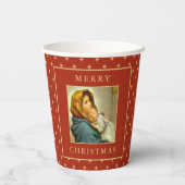マドンナ&チャイルド伝統的宗教的クリスマス 紙コップ (裏面)