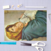 マドンナ&チャイルド伝統的宗教的クリスマス 薄葉紙 (クラフト)