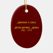 マドンナ&チャイルド – アントンラファエルメンズ セラミックオーナメント (裏面)