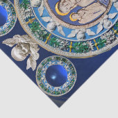 マドンナ,チャイルド,エンジェル出生フローラクラウンブルー 薄葉紙 (詳細)