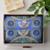 マドンナ,チャイルド,エンジェル出生フローラクラウンブルー 薄葉紙 (ギフト)