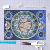 マドンナ,チャイルド,エンジェル出生フローラクラウンブルー 薄葉紙 (クラフト)