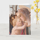 マドンナ·デル·マグニフィカット保持ベビー·イエス カード (黄色い花)