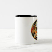 マドンナ（ボッティチェリ）。クリスマスギフトマグカップ ツートーンマグカップ (中央)