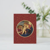 マドンナ（ボッティチェリ）。ファインアート シーズンポストカード (スタンド正面)