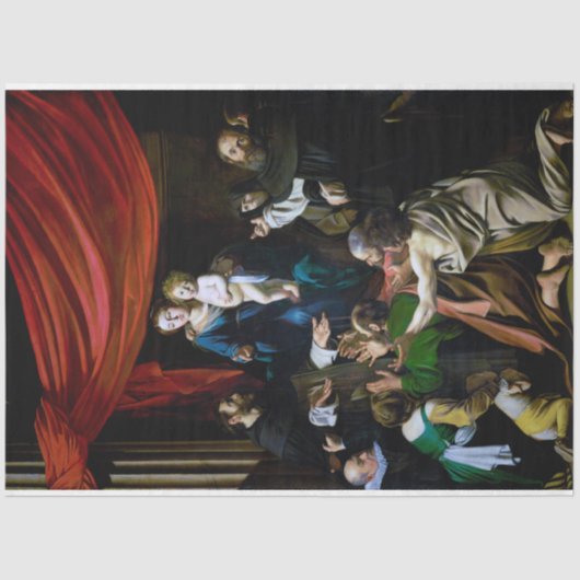 マドンナ・ロザリオ・カラヴァッジョ 薄葉紙 (正面)